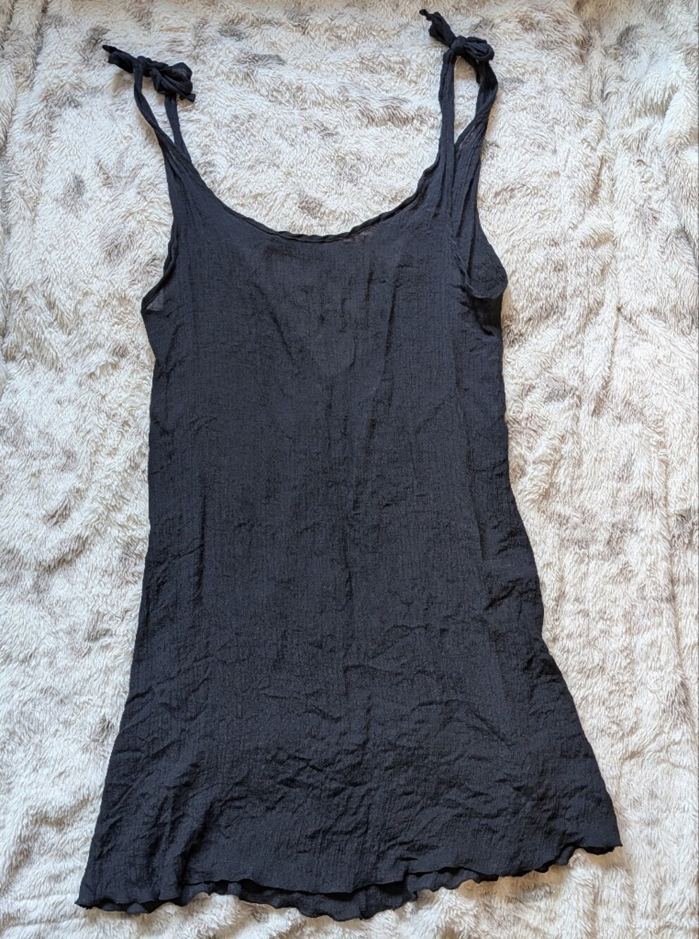 Shein | Black | Cover-Up Chiffon Mini Dress| Size Large